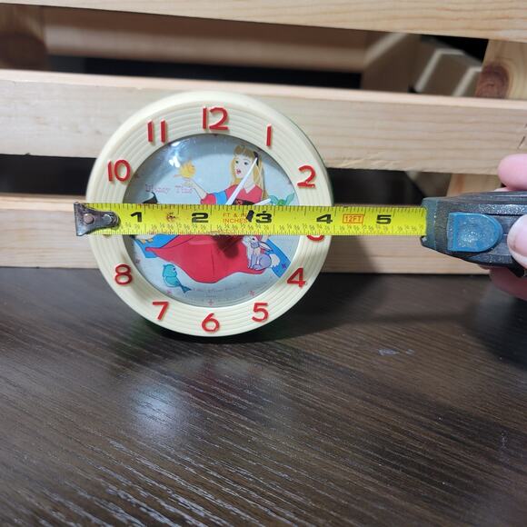 Walt Disney Time 1957 SLEEPING BEAUTY Phinney Walker Windup Alarm Clock WORKS - Picture 9 of 9